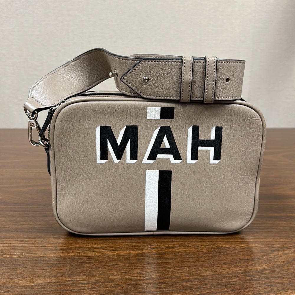Leatherology Meadow Double Zip Hand Painted Monogrammed “MAH” Camera Bag